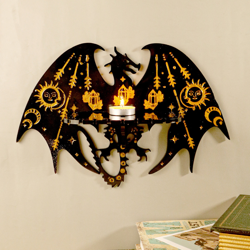 

DIY Crystal Epoxy Resin Mold Fairy Dragon Wall Hanging Candle Holder Silicone Mold Handmade Wall Hanging Storage Rack Decoration