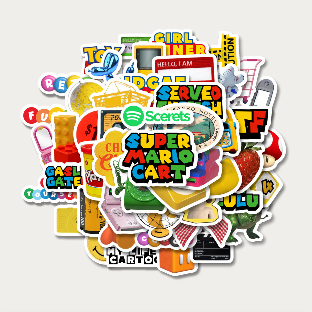 

Sticker Pack Stiker Funky Berwarna Retro Aesthetic Mix | Sticker TUMBLR | Stiker LAPTOP KOPER HELM