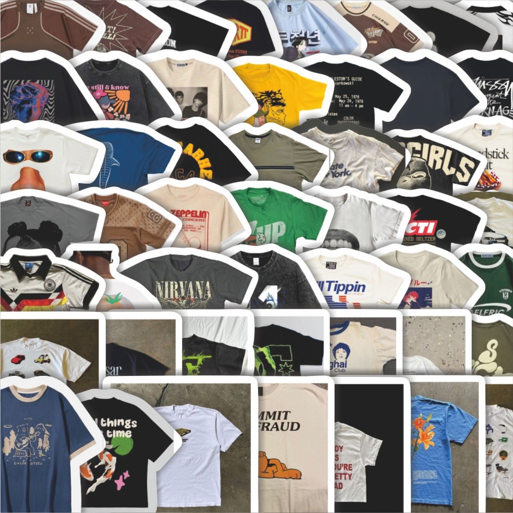 

Stiker Cutting Pack Stiker T-Shirt V9 Isi 100Pcs Series Aesthetic Lucu Keren Untuk Koper Bahan Vynil