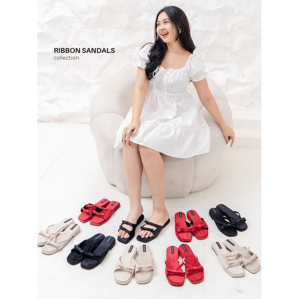 [GURLBUCKET] Basic Sandal Coquette Edition Vol 1 - Santhi Ribbon Sandal / Rasthi Ribbon Sandal / Tot