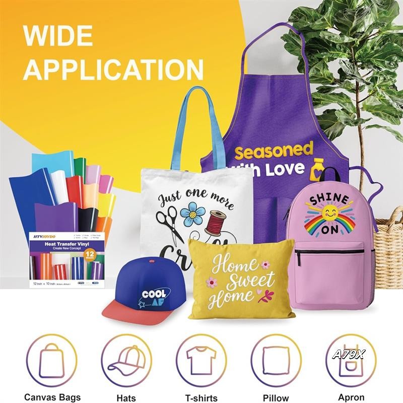 

12Pcs Bubble Vinyl Heat Transfer 3D Bubble HTV, DIY Iron-On Vinyl For T-Shirts, Easy To Cut And Weed