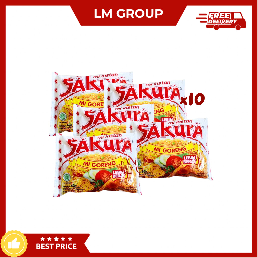 

[10 PCS LEBIH HEMAT] Mie Sakura Mie Jadul Goreng LM Snack Grosir