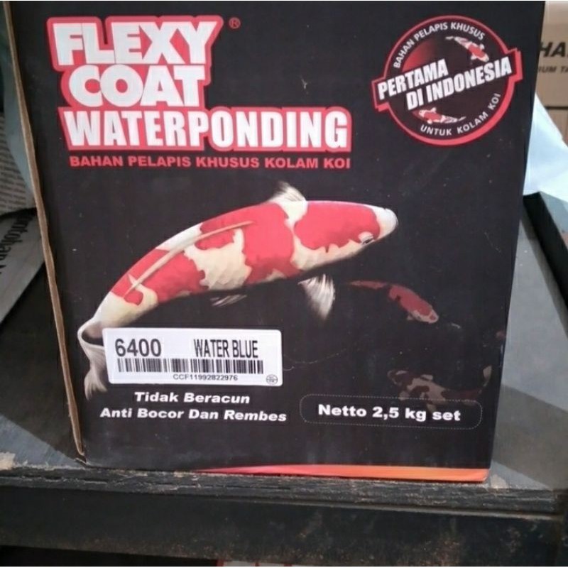 Flexycoat Waterponding cat pelapis kolam koi 2,5 kg (warna hitam dan biru)