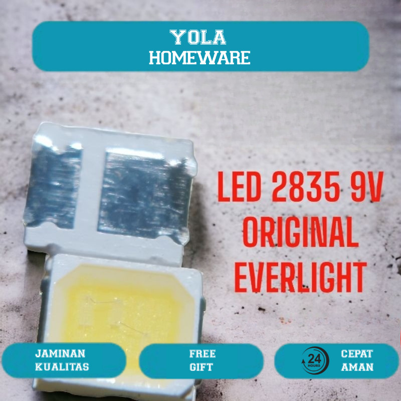 led 9v&6v 1w 2835 (1000 biji) EVERLIGHT Original 2835 6500k warna putih