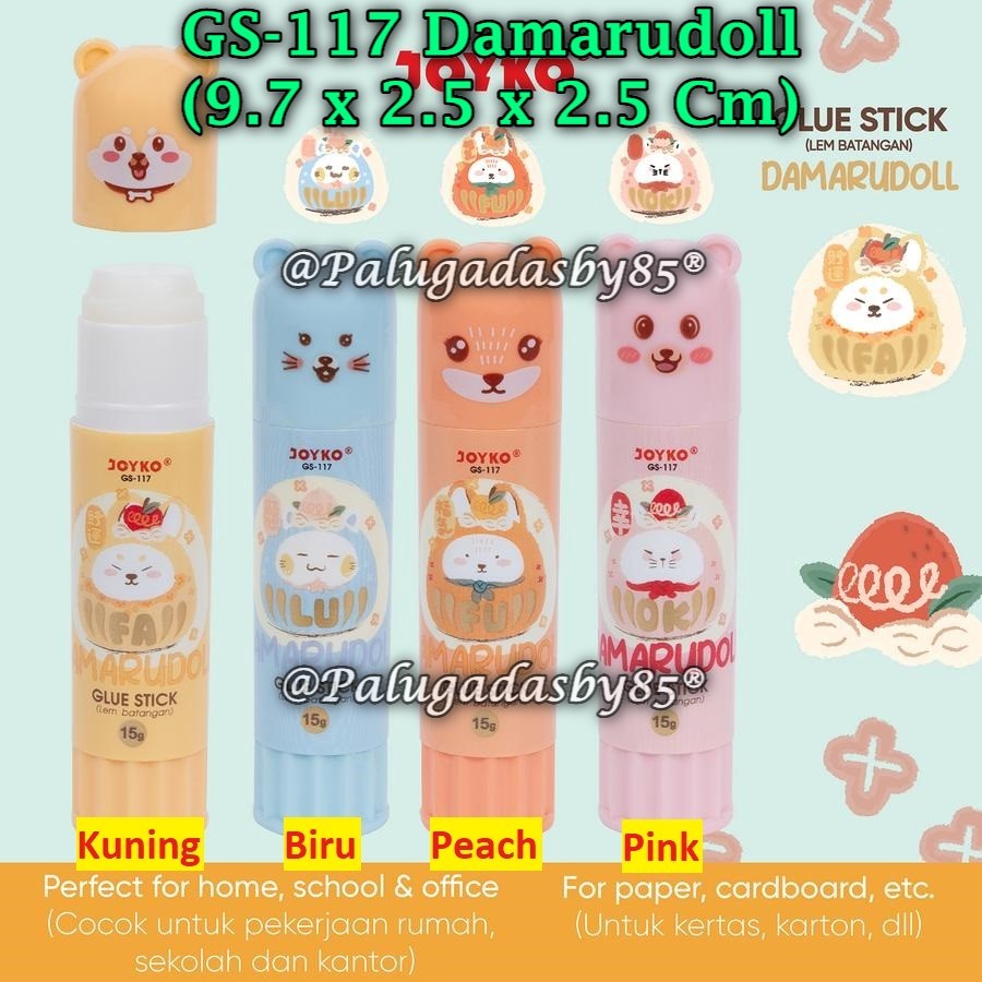 

(1 Pak/24) Glue Stick JOYKO GS-117 Damarudoll 15gr / Glue Stick Lem Batang Joyko GS-117 (Pak/24)