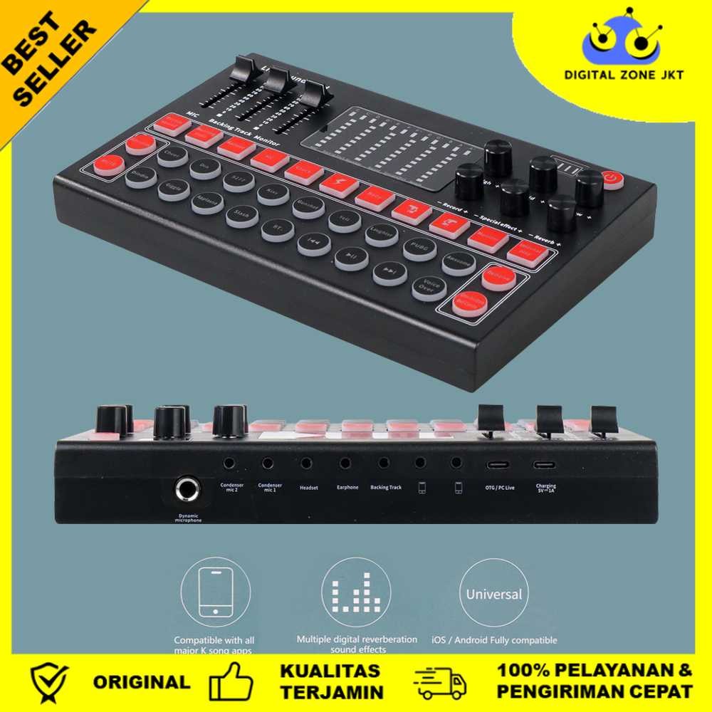 Mixer USB Sound Card Live Broadcast Bluetooth Special Effect - M9