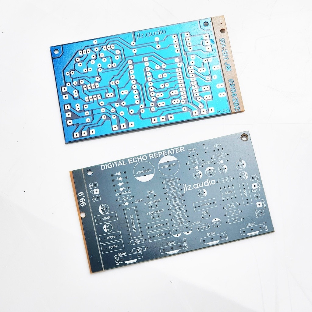 (KB)  PCB KIT ECHO 2 MIC SUPER DIGITAL REPEATER REVERB PLUS SIMETRIS 4 POTENSIO