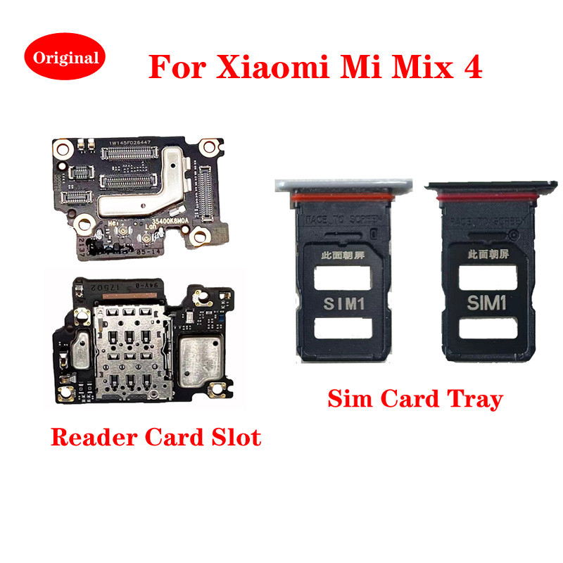 al For Xiaomi MI MIX 4 SIM/SD Card Tray Holder Reader Card Slot LCD Screen Flex Cacle Connector Sock