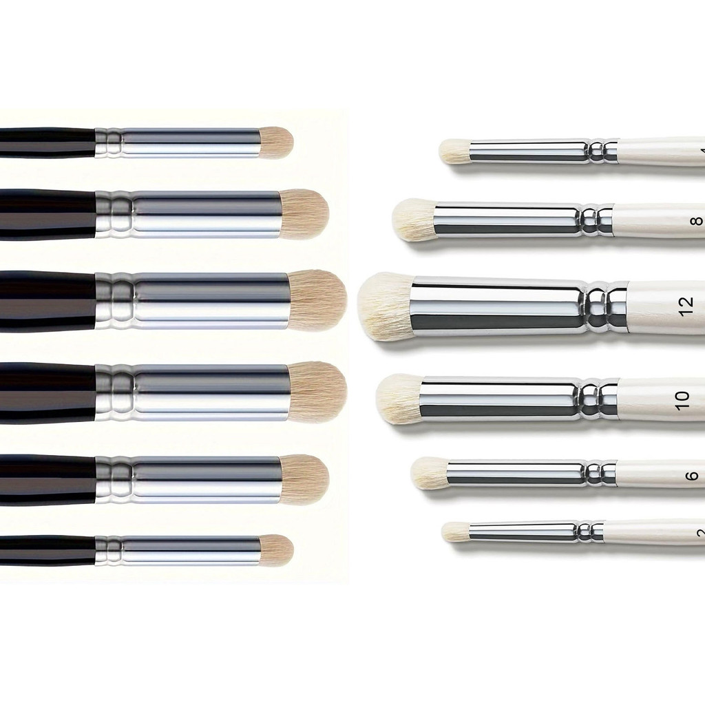 

Set of 6 Wool Paint Brushes, Professional Detail Miniature Painting Dry Brushes with Solid Wood Handle，Suitable for Miniat