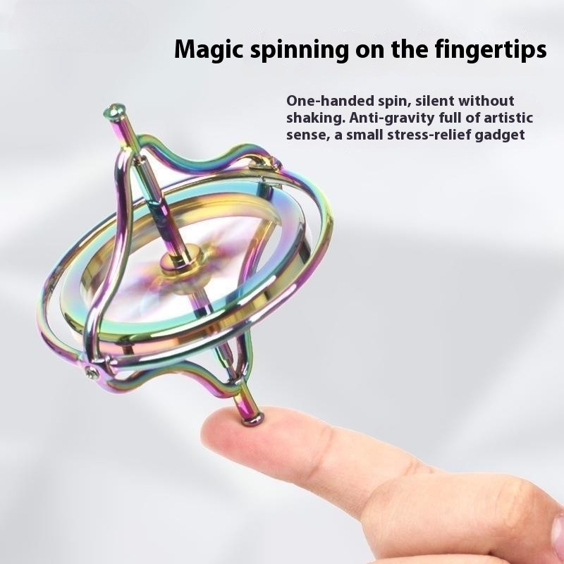 Metal gyroscope balanced finger gyroscope anti gravity color metal gyroscope adult and children's st