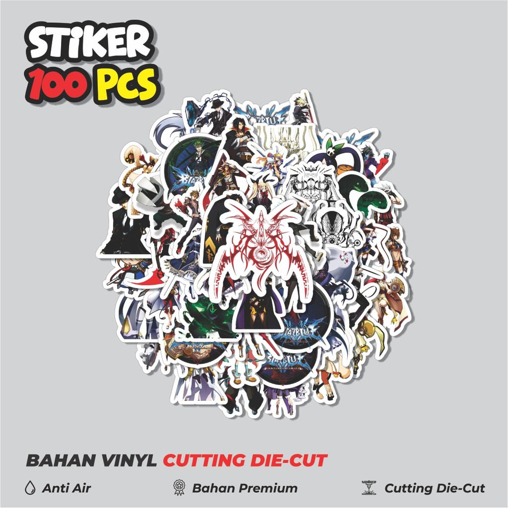 

Terbaru! 50 pcs Stiker Game Series Blaz Blue Karakter Mix 1 Dekorasi Lucu Kreatif untuk Notebook, Skateboard, HP