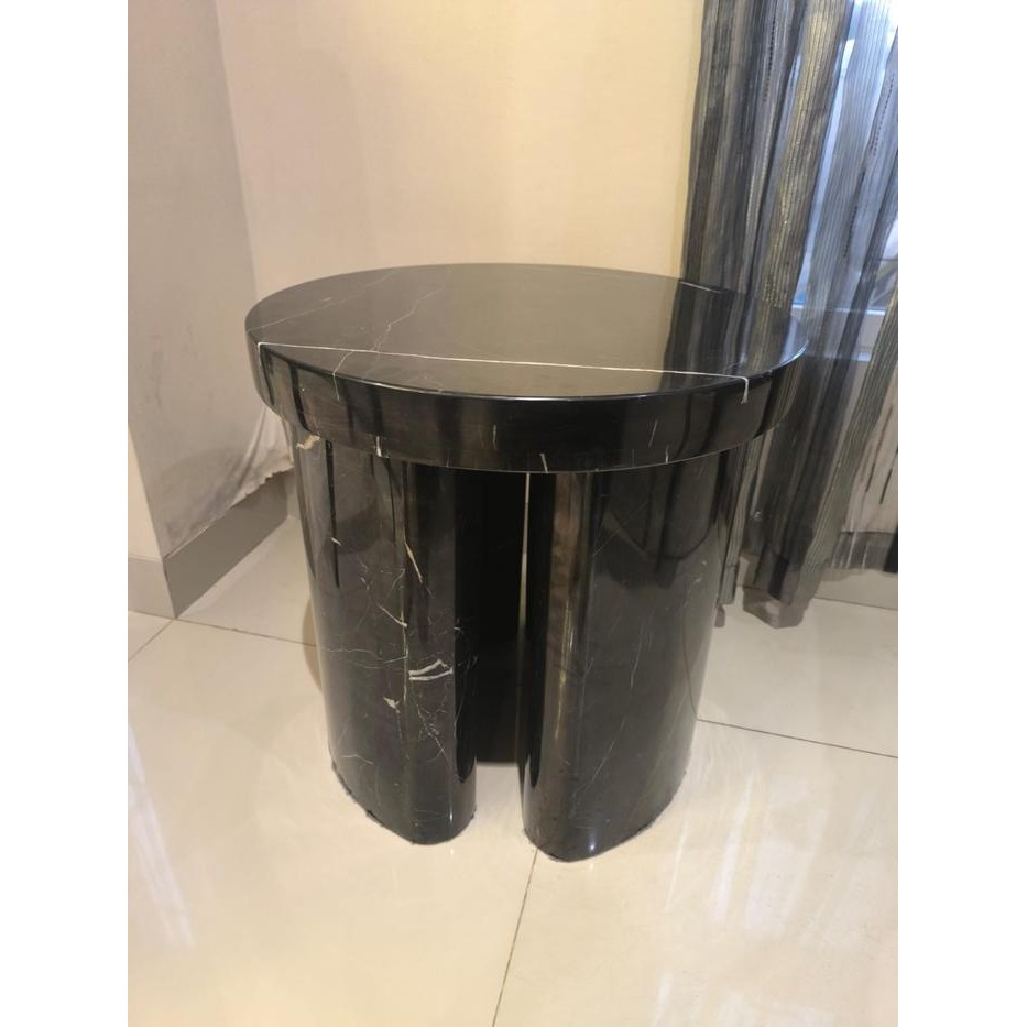 Marble Bedside Table Nero Marquina Meja Marmer Murah Bedside Table