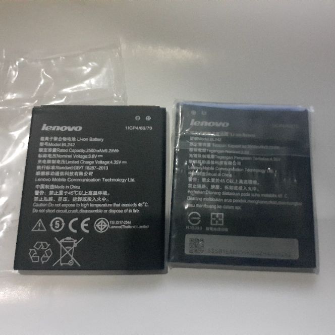 baterai batre lenovo a6000 a6010 a6000 plus bl242 .