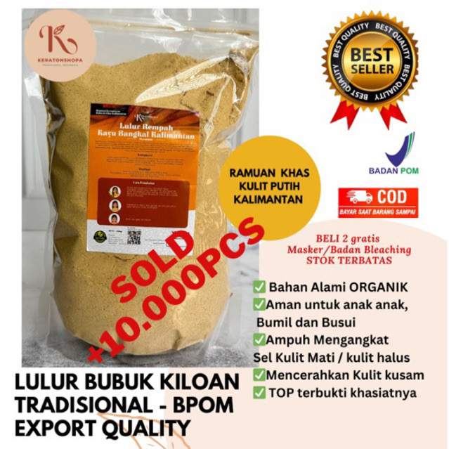 TERMURAH LULUR KILOAN KAYU BANGKAL PREMIUM/ LULUR VIRAL/ KAYU BANGKAL/ PEMUTIH KULIT/ LULUR REMPAH K