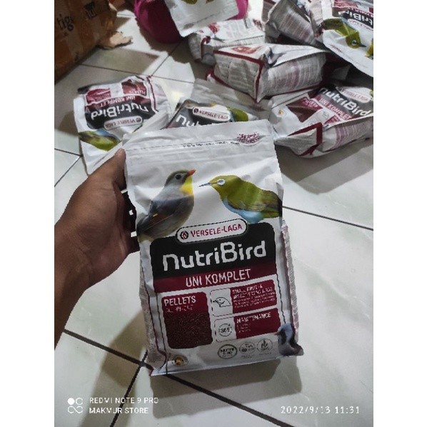 pakan burung pleci tledekan ciblek pakan import nutribird uni nutribird 1kg verselaga nutribird uni 