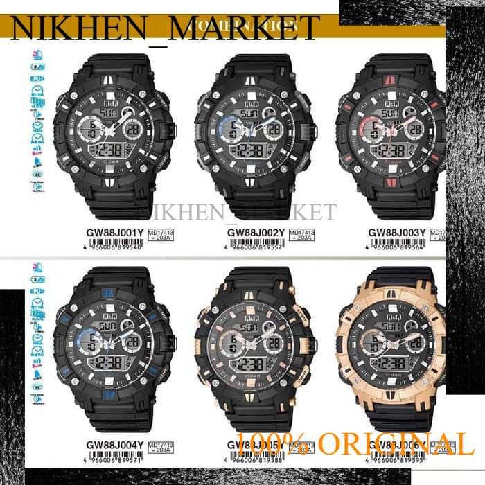 NIKHEN Q&Q QnQ QQ Original Jam Tangan Pria Digital - GW88 GW88J Water Resist