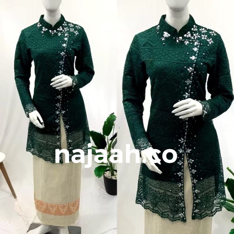 Nahah.co Set Kebaya Brokat Nagita | Kebaya Modern | Kebaya Ibu Besan Busui Friendly