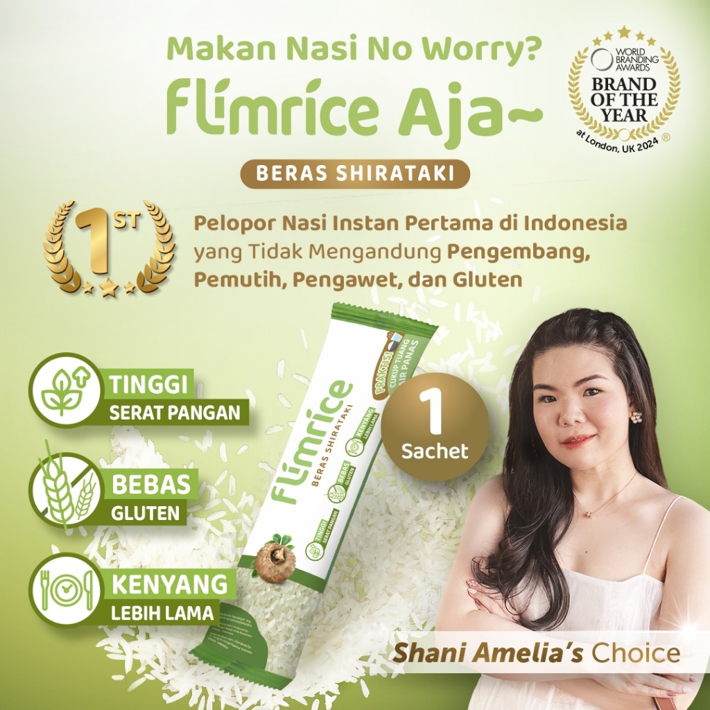 

Flimrice Nasi Shirataki (Nasi Diet) - 1 sachet (Cobain Dulu!)