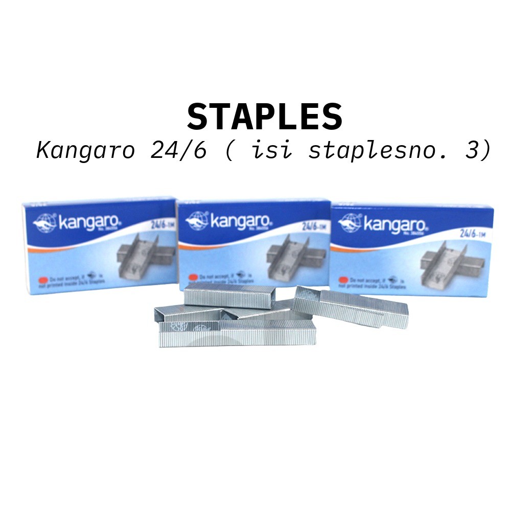

❤️️Isi Staples Kangaro No24/6-1m / 1pak isi Staples Besar❤️️