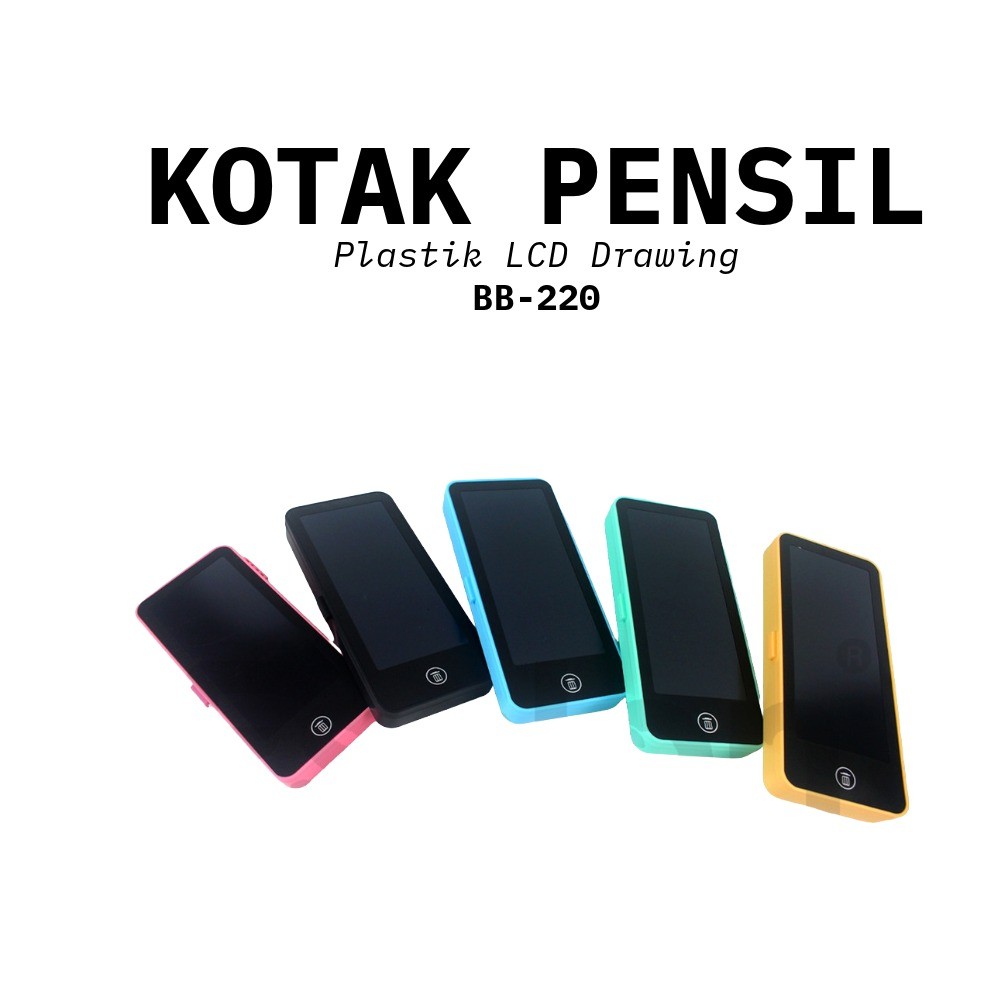 

♚Kotak Pensil Plastik + Mainan Drawing LCD / Tempat Pensil 2IN1/ Papan Tulis anak♚