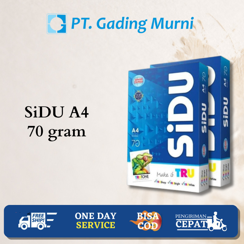 

KERTAS HVS SIDU A4 - kertas print/fotokopi/serbaguna