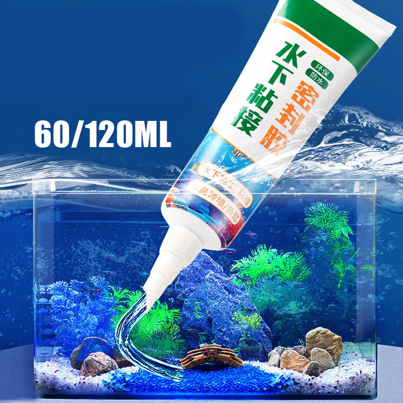 Sealant bawah air menyumbat kebocoran dan memperbaiki kebocoran tangki ikan/ tahan air Lem kaca khus
