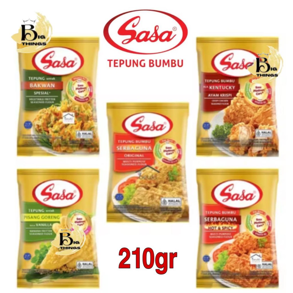 

Sasa Tepung Bumbu Serbaguna Original Hot Spicy Kentucky Pisang Bakwan 210 Gram BPOM Halal Original