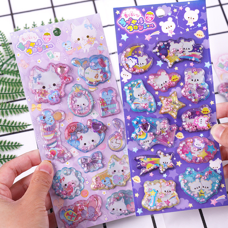 

1pcs/lot Kawaii Stationery Stickers Aroma Shake Paste Junk Journal Diary Planner Decorative Mobile Sticker Scrapbooking