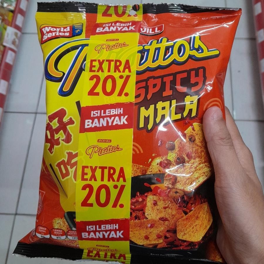 

Piattos Snack Makanan Ringan Kentang Rasa SPICY MALA 68gr