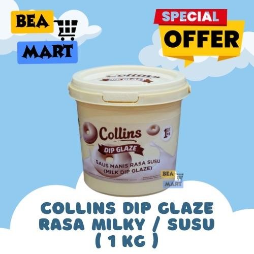 

COLLINS DIP GLAZE SUSU 1kg | Selai Milky Toping Topping Susu Putih Vanilla 1 kg Ember
