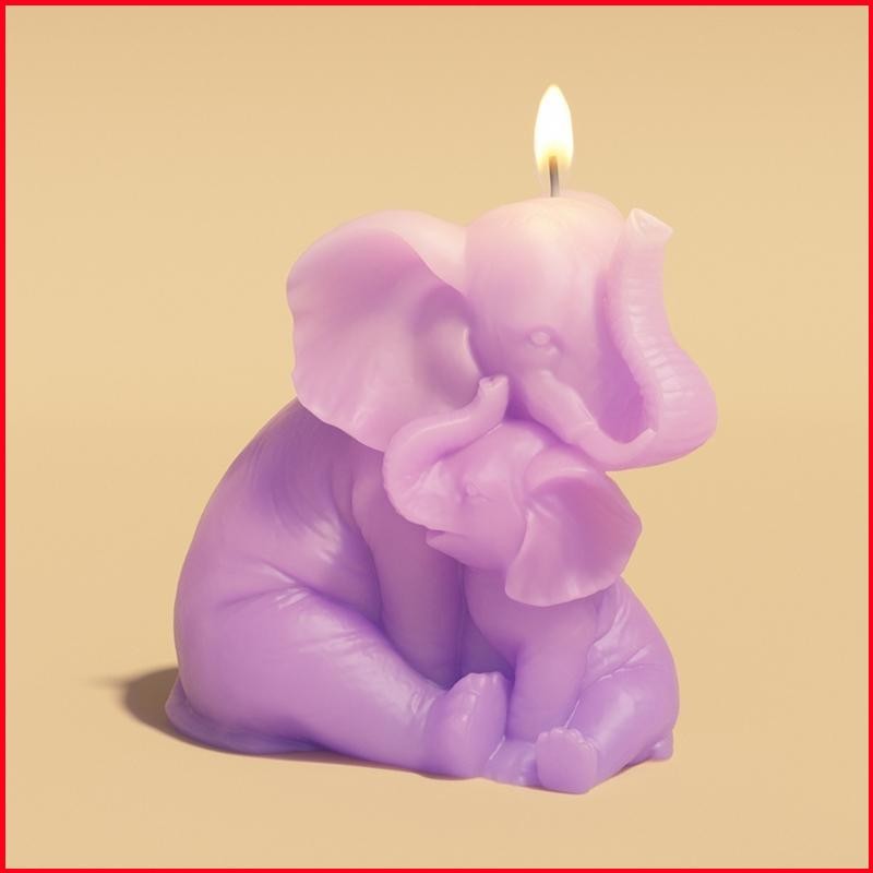 

K92A Elephant Mommy and Baby Animal Silicone Molds for Making Soap Epoxy Resin Silicone Molds Gypsum Silicone Molds