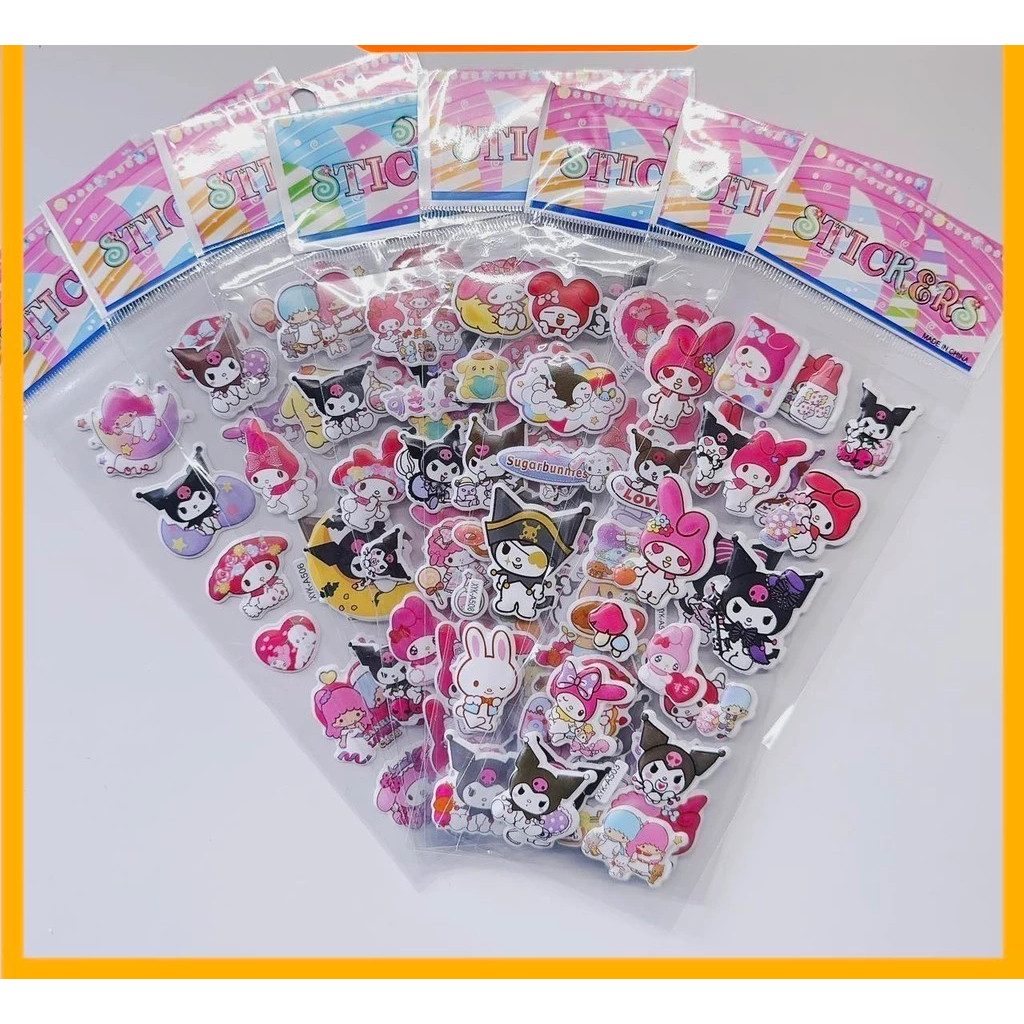 

Stiker Timbul Sanrio / Stiker Karakter Sanrio Lucu / Stiker Mainan Anak Tempel 3D Lucu