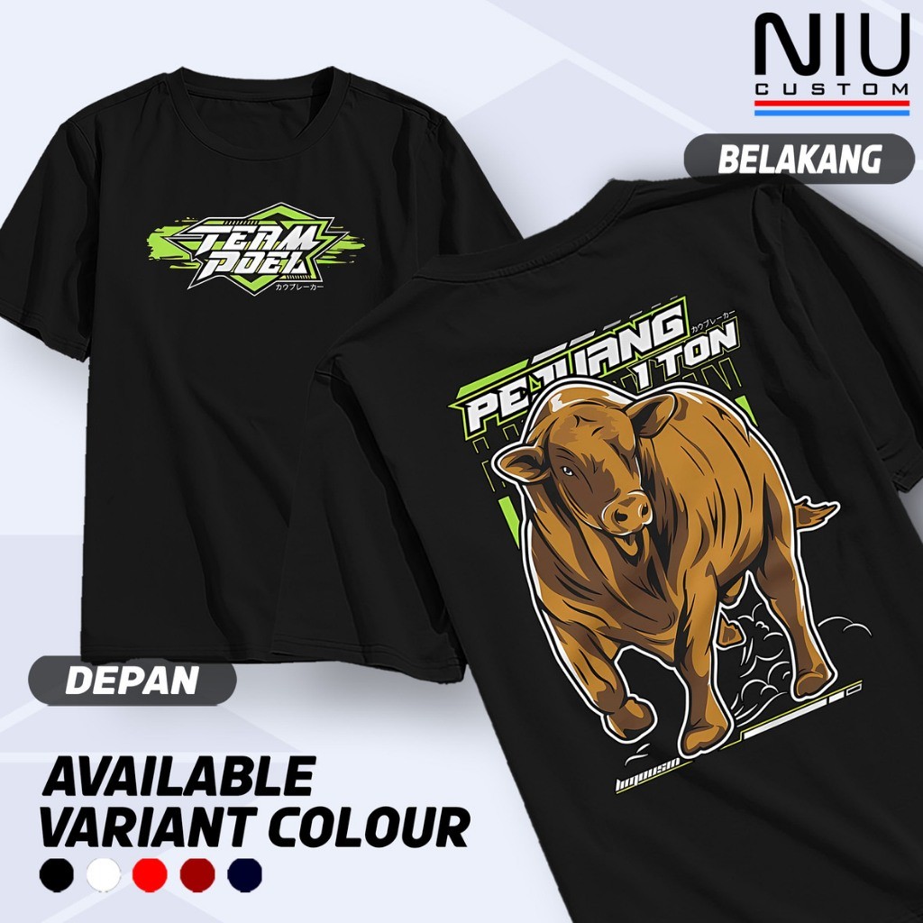 Kaos Dewasa Peternak Sapi Milenial Team Poel Pejuang 1 Ton Limosin Baju Distro Keren Murah Sapi Lemb