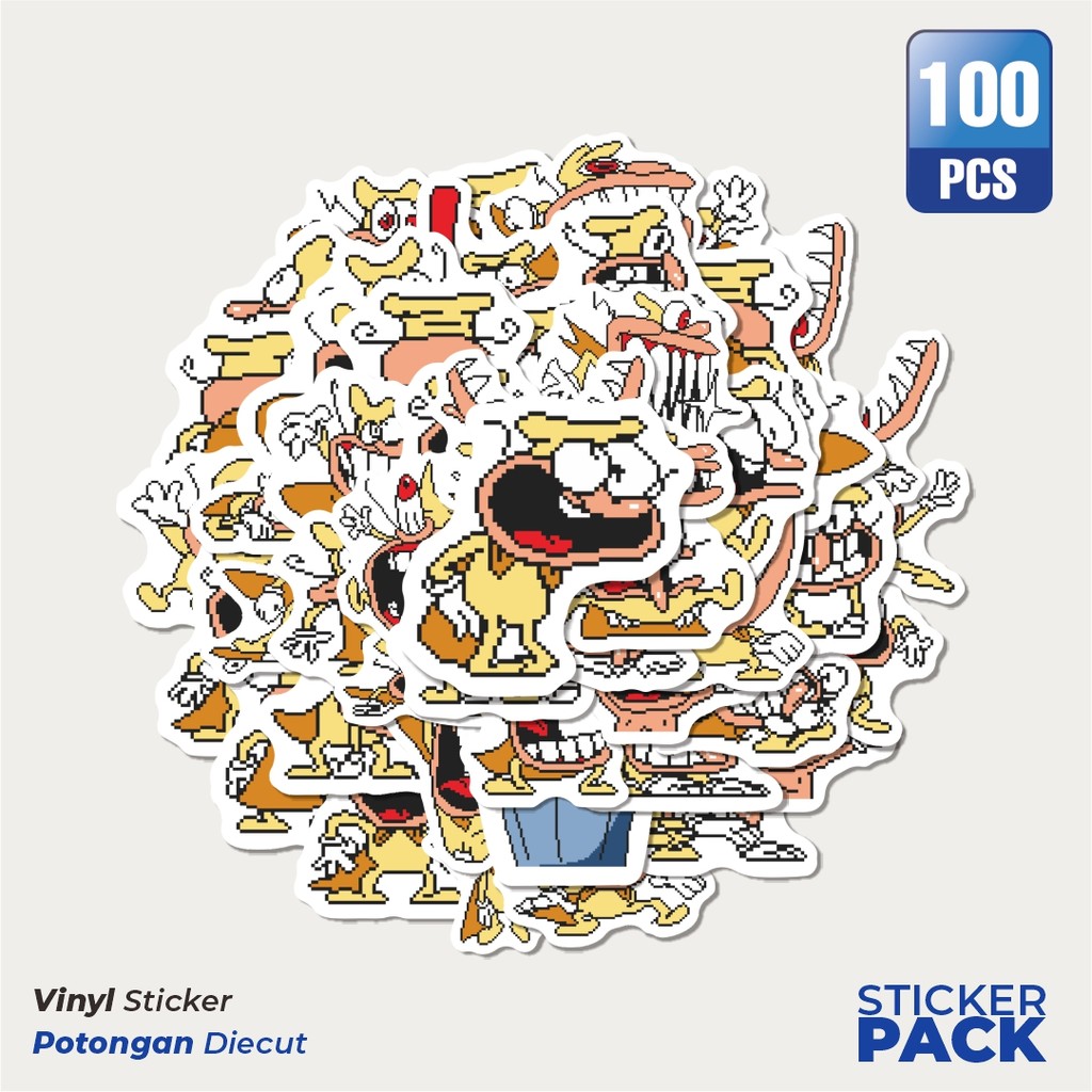 

MURAH 100 PCS Stiker Pizza Tower V23 Waterproof Aesthetic- Untuk Laptop, Motor, dan Helm - Paper Stationery Pack