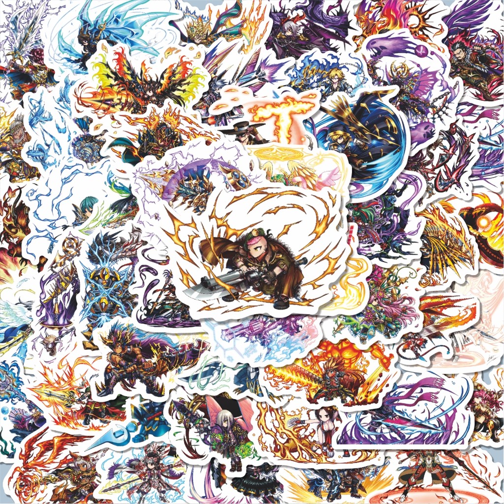 

100PCS Lucu Stiker Game Series Brave Frontier Karakter Mix 3 Stiker Aesthetic Stiker Anti Air Stikers Berperekat Waterproof sticker decal buat Motor Helm Buku Journal Koper Casing HP Laptop Botol Minum Hadiah anak