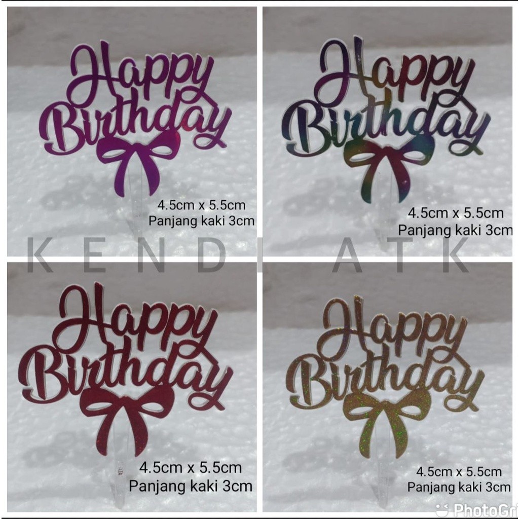 

*DP* (ISI 25PCS) CAKE TOPPER motif PITA tulisan "HAPPY BIRTHDAY" "KTi170" NEW