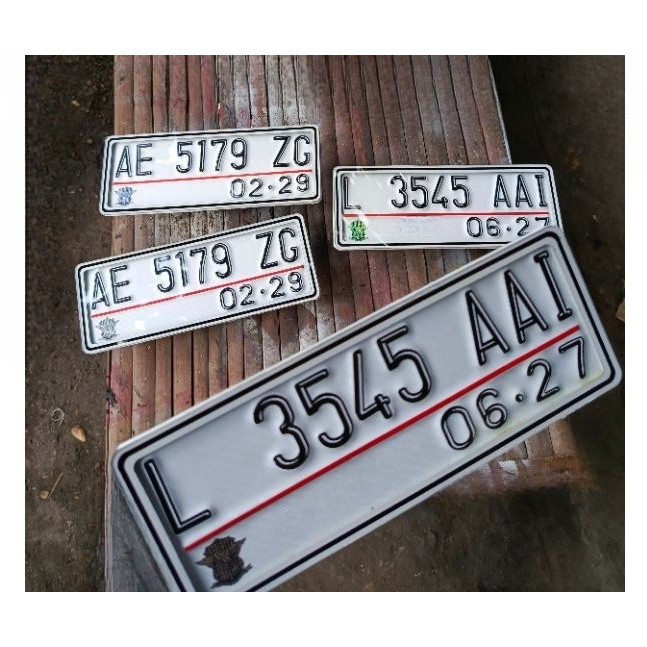 Plat Nomor Motor Akrilik Putih