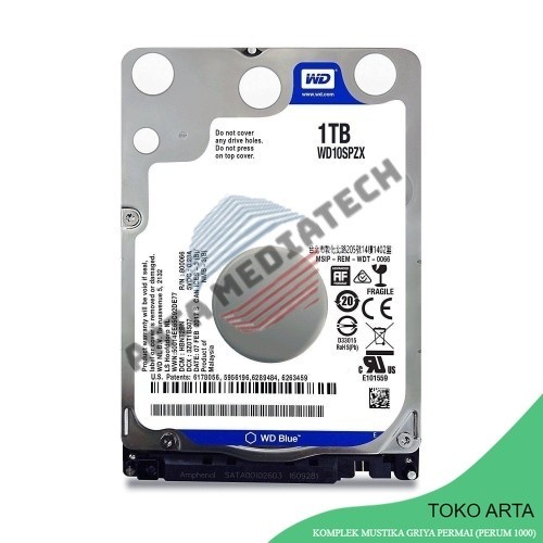Harddisk Laptop WD BLUE 1 TB Sata 2,5" Garansi Resmi