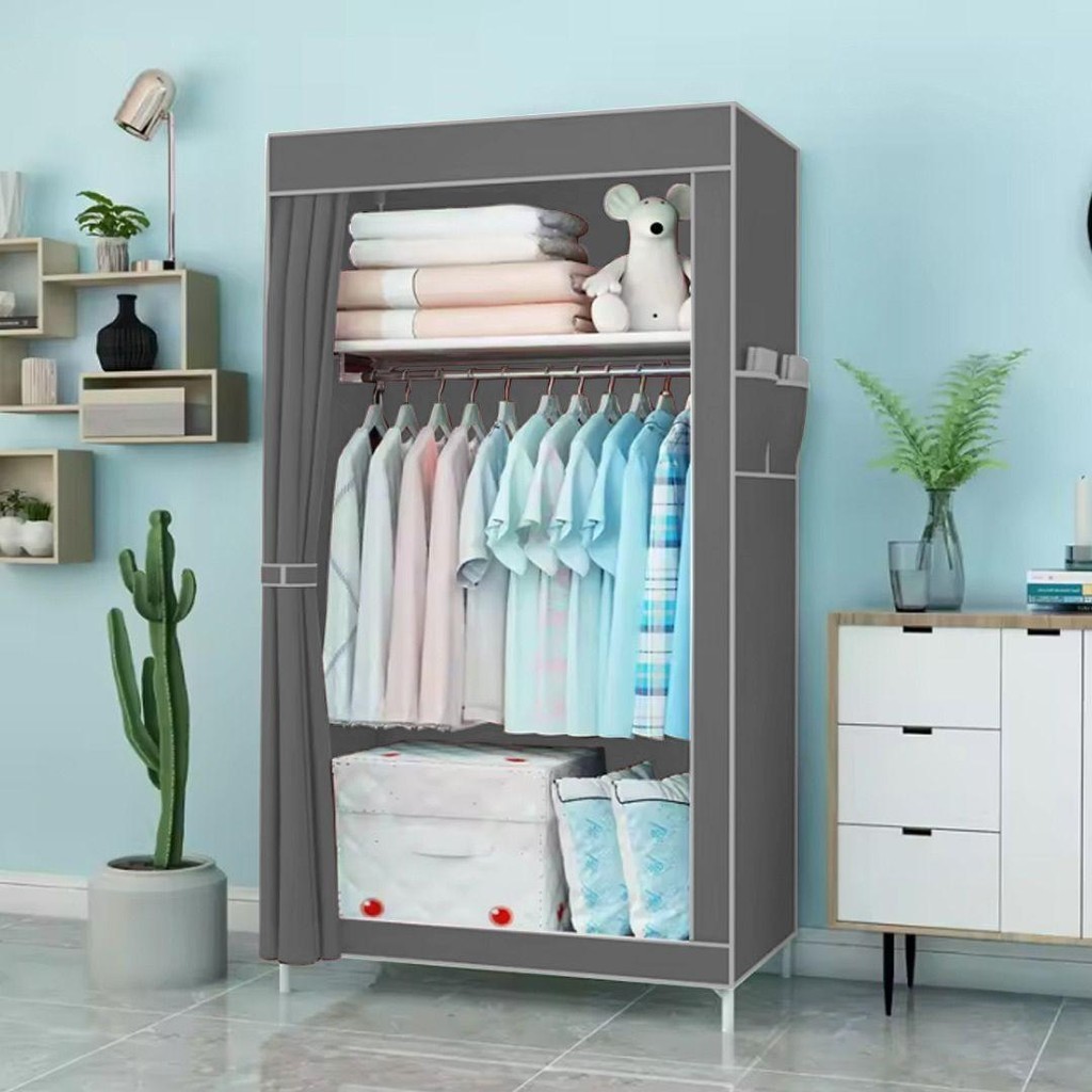 Lemari Pakaian Portable Single Lemari Kain Portable Lemari Pakaian Minimalis 5408