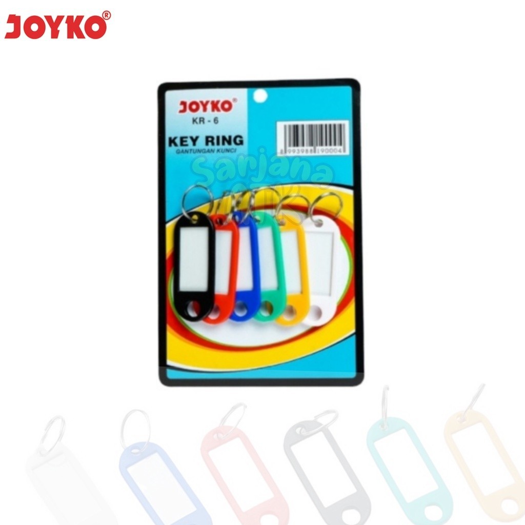 Gantungan Kunci / Tag Keychain Ring Plastik Label Tulis Nama