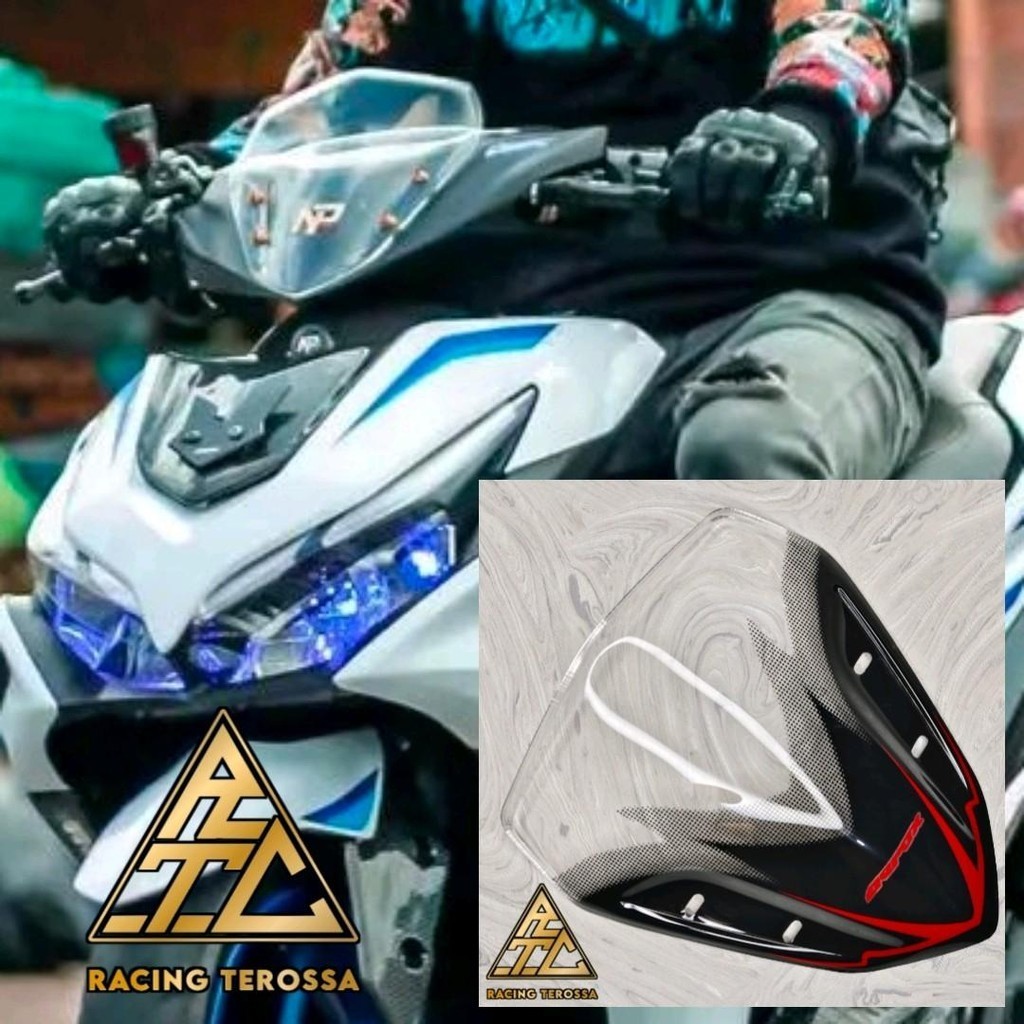 VISOR YAMAHA ALL NEW AEROX 155 CONNECTED MODEL STANDAR VISOR CARBON AEROX 155 NEW