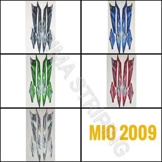 STRIPING STIKER MOTOR MIO SPORTY SMILE 2009 HITAM