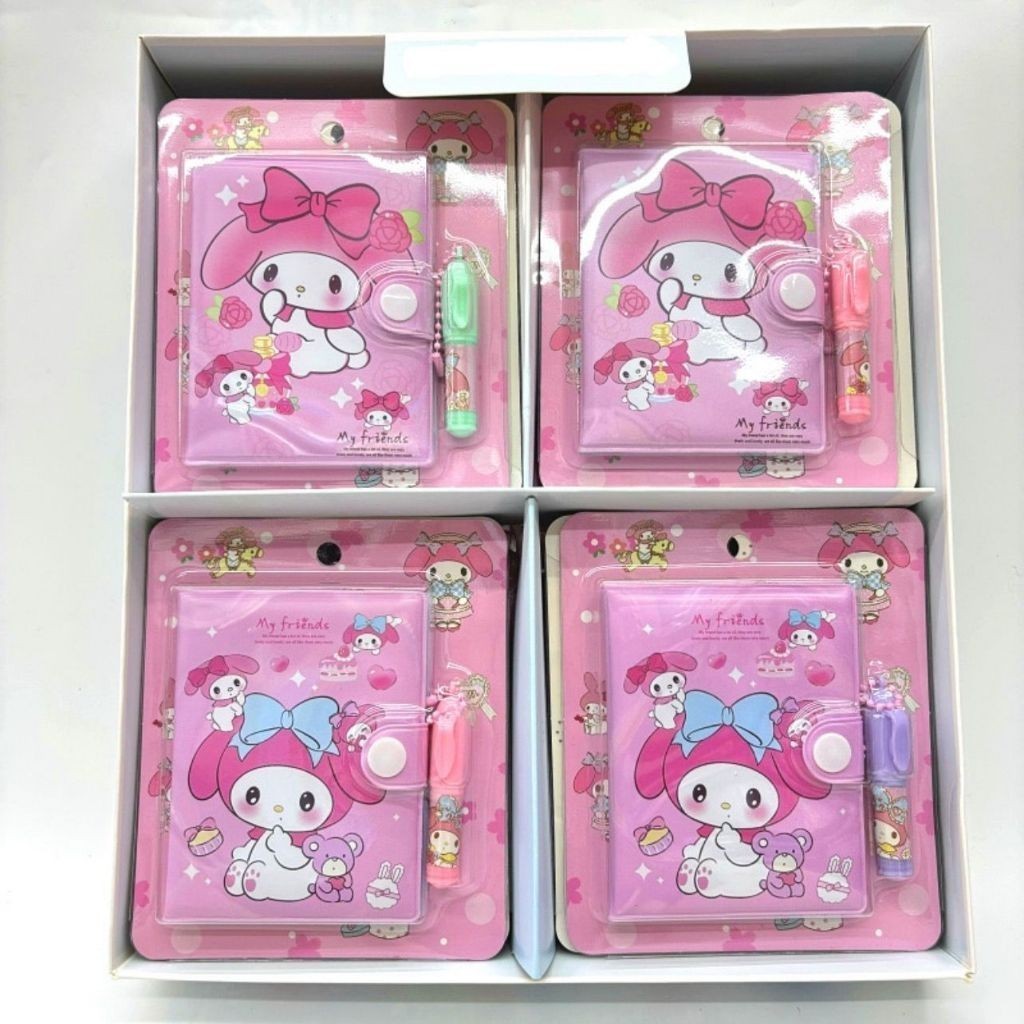 

ACEH.ANSA 130888 Buku Memo Sanrio Kancing Buku Diary Mini Notebook Anak Alat Tulis Anak Sekolah Karakter Kuromi Cinnamoroll Melody Hadiah Ulang Tahun Anak Kado Anak Souvernir Anak