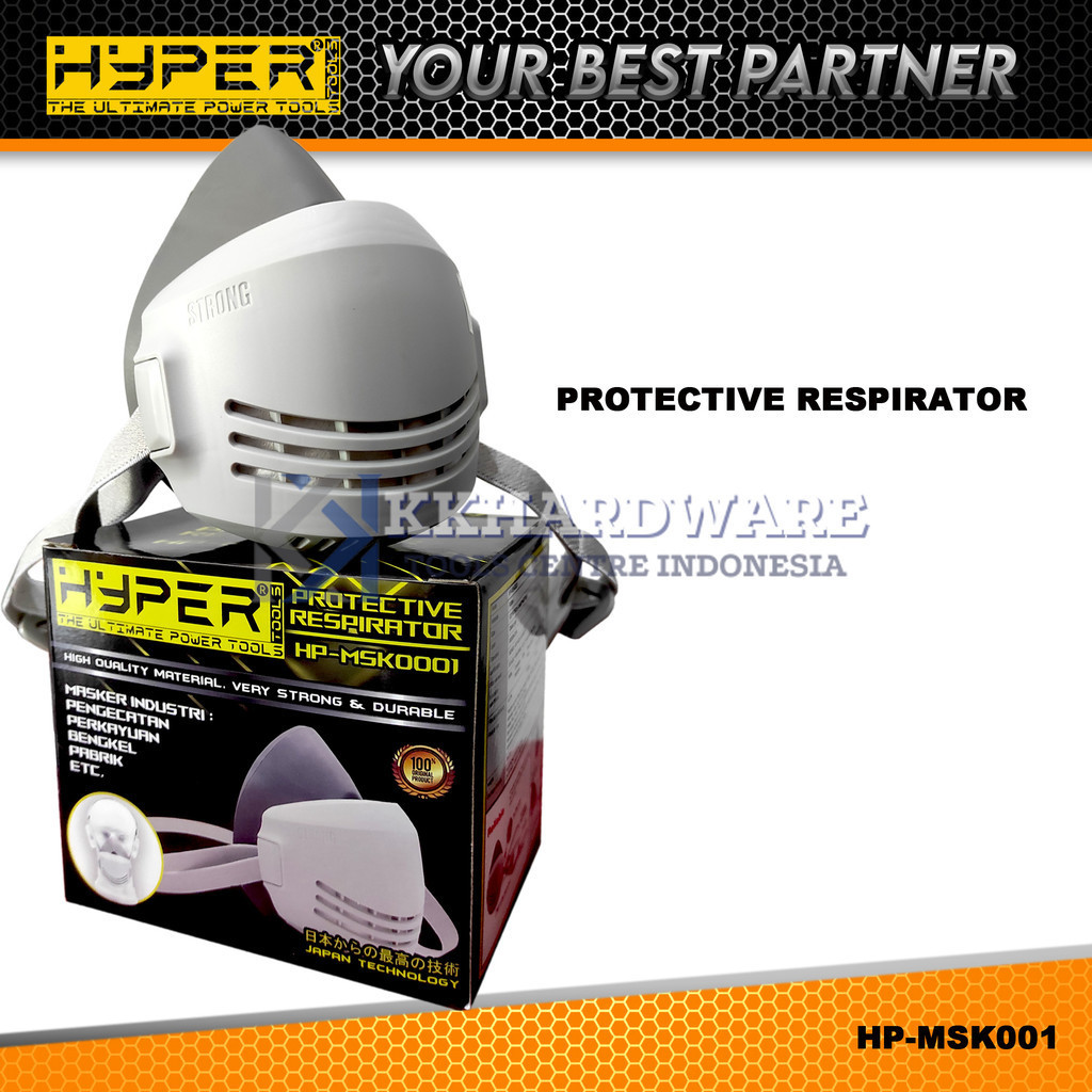 Masker Respirator Half Face Safety Masker debu dan partikel Hyper