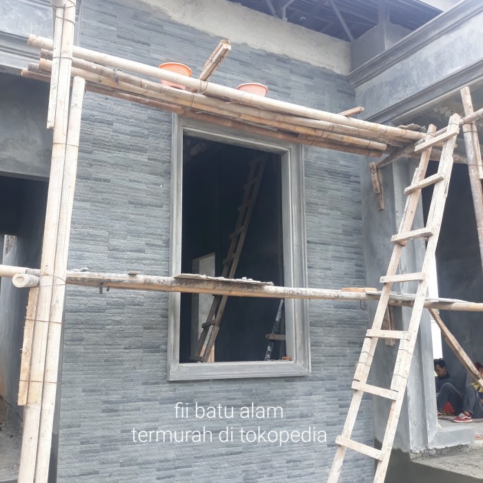 AU Batu alam susun sirih andesit 3cm - 3x30cm