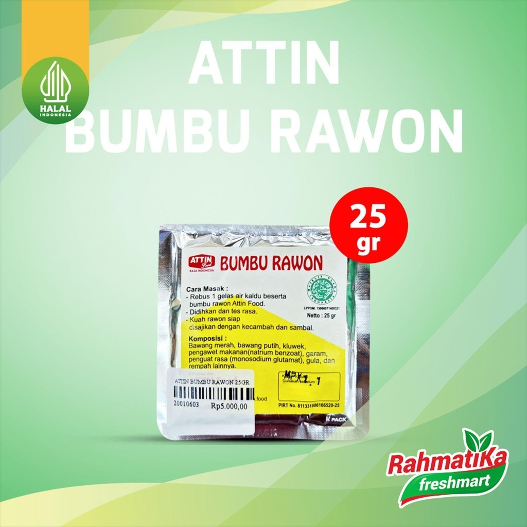 

ATTIN Food Bumbu Rawon 25 gr