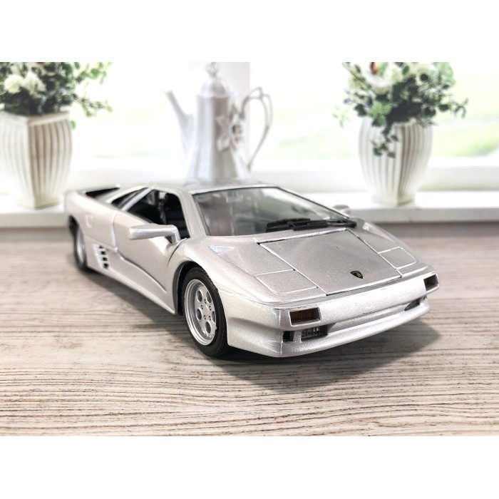 LAMBORGHINI DIABLO 1:24 24 NEX WELLY DIECAST MINIATUR SILVER