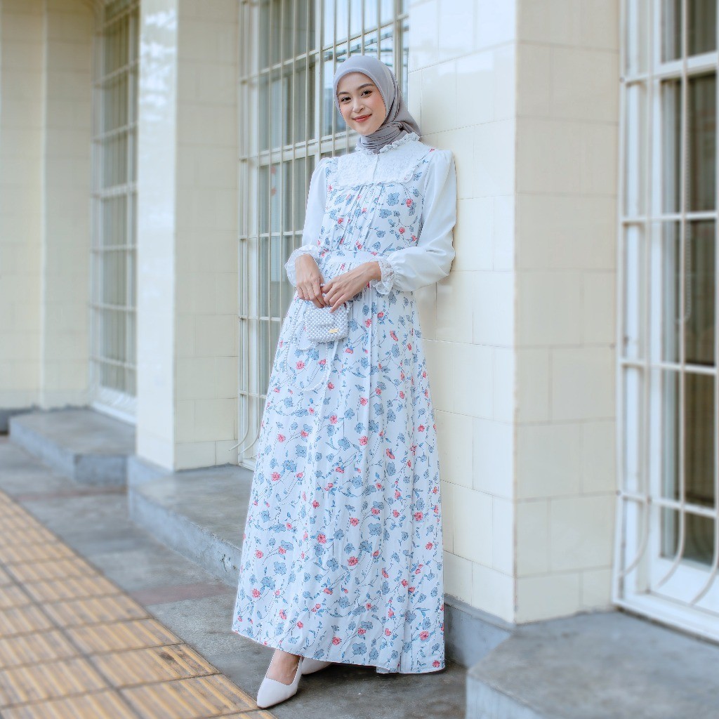 Reina lace dress gamis katun brokat vintage