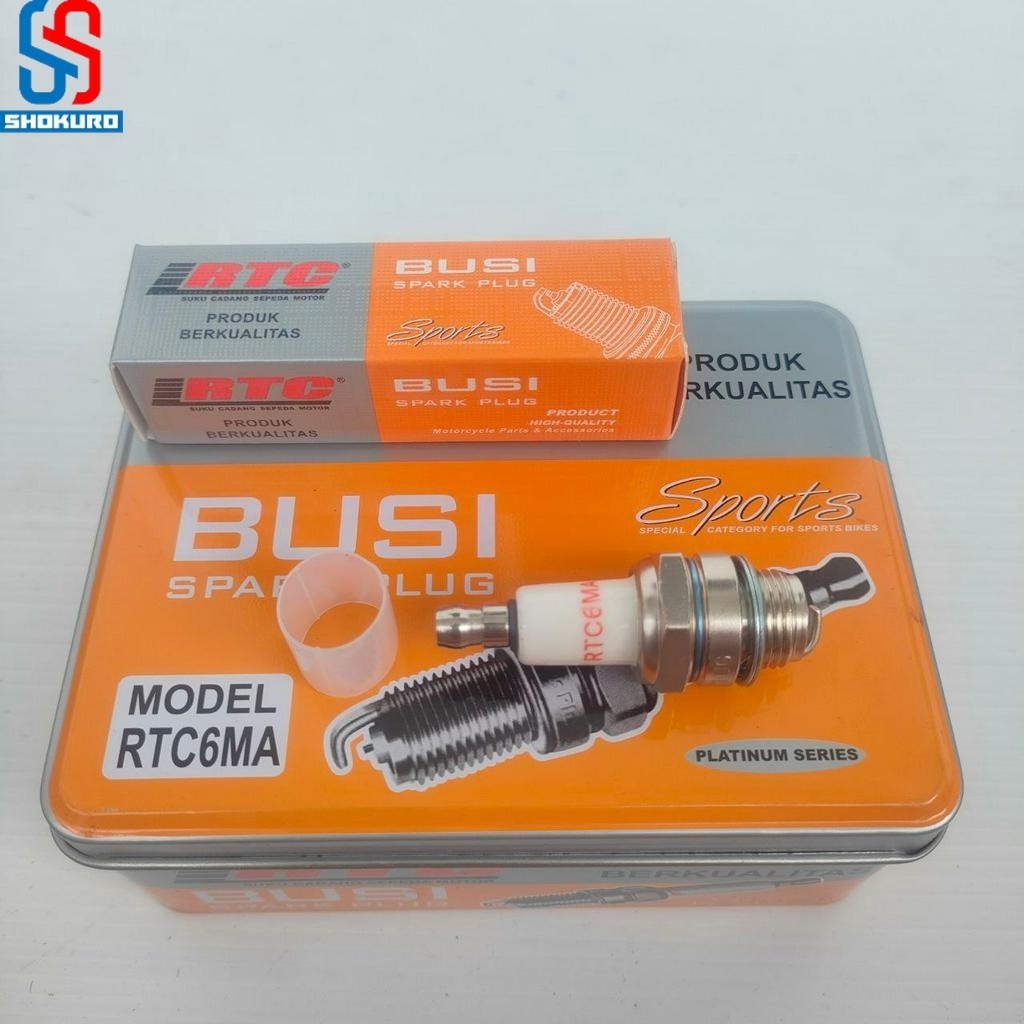 Busi RTC6MA Racing Mesin Potong Rumput Chainsaw Sinso Semprot Hama Motor Mini GP Trail ATV 2 Tak RTC