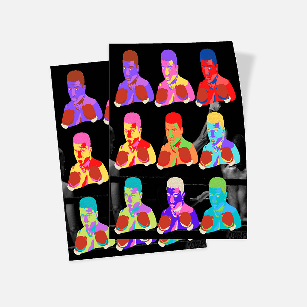 

Glossy Sticker - Set of 2 Potrait Muhammad Ali Pop Art